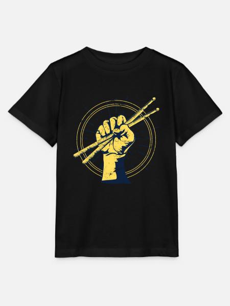 Schlagzeug Drumstick Rock - Stanley/Stella Kinder T-Shirt MINI CREATOR - Schwarz