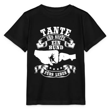 Tante und Neffe Bund fürs Leben Tante Geschenk - Stanley/Stella Kinder T-Shirt MINI CREATOR  - Schwarz - Vorne - Mikhail (115cm)