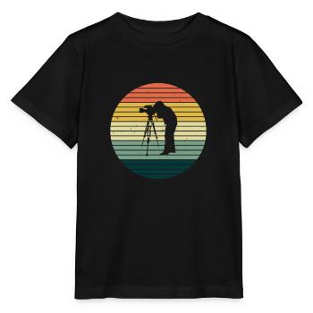 Cameraman Filmmaker Camera Vintage Gift - Stanley/Stella MINI CREATOR Kids’ T-Shirt - black - Front - Mikhail (115cm)