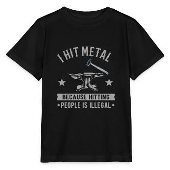 BLACKSMITH: I hit metal - Stanley/Stella MINI CREATOR Kids’ T-Shirt - black - Front - Mikhail (115cm)