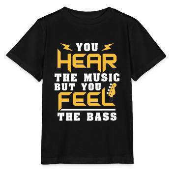 Bass Guitar Electric Bass Feel Gift - Stanley/Stella MINI CREATOR Kids’ T-Shirt - black - Front - Mikhail (115cm)