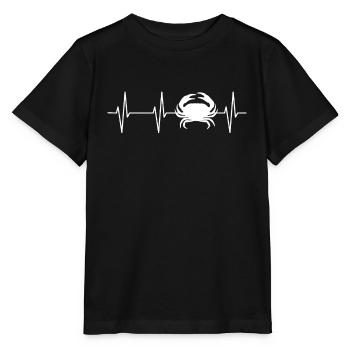 Crab Heartbeat Tshirt - Stanley/Stella Kinder T-Shirt MINI CREATOR  - Schwarz - Vorne - Mikhail (115cm)