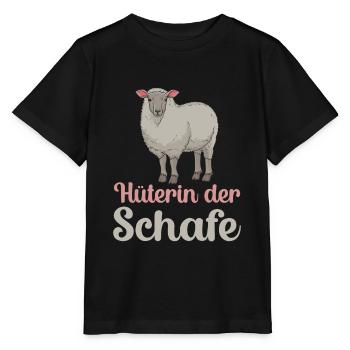 Sheep keeper sheep saying shepherdess gift - Stanley/Stella MINI CREATOR Kids’ T-Shirt - black - Front - Mikhail (115cm)