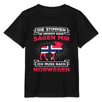 Angeln Norwegen Skandinavien - Stanley/Stella Kinder T-Shirt MINI CREATOR  - Schwarz - Vorne - Mikhail (115cm)