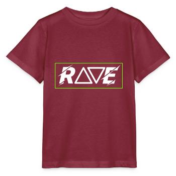 RAVE, Techno EDM Festival Geschenkidee - Stanley/Stella Kinder T-Shirt MINI CREATOR  - Burgunderrot - Vorne - Kain (125cm)