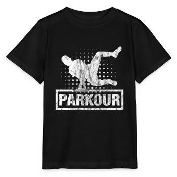 Parkour Freerunning Ninja Sport Retro Design - Stanley/Stella Kinder T-Shirt MINI CREATOR  - Schwarz - Vorne - Mikhail (115cm)