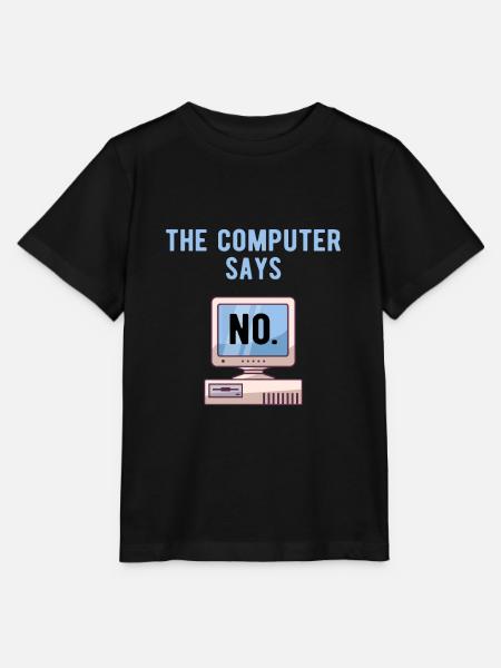 TECH GEEK: Computer zegt nr. - Stanley/Stella Kinder-T-shirt MINI CREATOR  - zwart