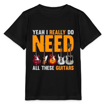 Guitar bassist - Stanley/Stella MINI CREATOR Kids’ T-Shirt - black - Front - Mikhail (115cm)