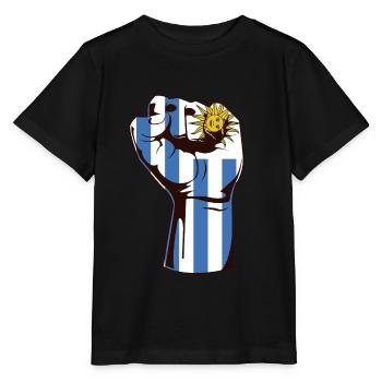 Uruguay Fist Revolution I love Uruguay - Stanley/Stella MINI CREATOR Kids’ T-Shirt - black - Front - Mikhail (115cm)