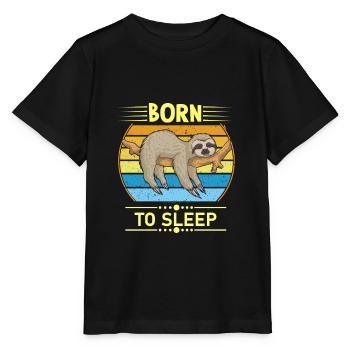 Sloth funny - Stanley/Stella MINI CREATOR Kids’ T-Shirt - black - Front - Mikhail (115cm)