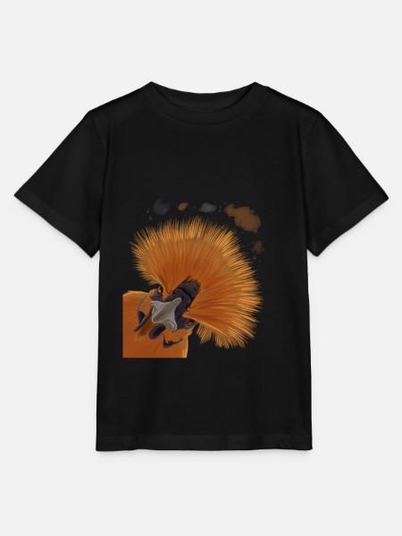 Poulet de soie curieux - T-shirt bio MINI CREATOR Stanley/Stella Enfant - noir