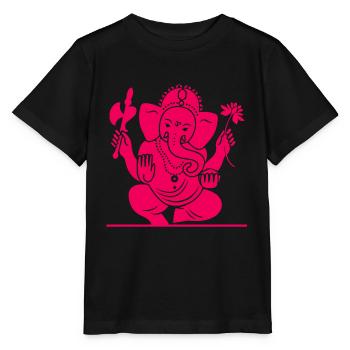 Ganesha God Hindu Hinduism - Stanley/Stella MINI CREATOR Kids’ T-Shirt - black - Front - Mikhail (115cm)
