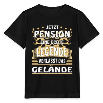 JETZT PENSION EINE LEGENDE - Stanley/Stella Kinder T-Shirt MINI CREATOR  - Schwarz - Vorne - Mikhail (115cm)