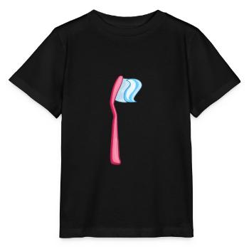 Brosse à dents - T-shirt bio MINI CREATOR Stanley/Stella Enfant - noir - Devant - Mikhail (115cm)