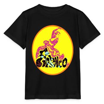 Danseuse florale de flamenco et mot - T-shirt bio MINI CREATOR Stanley/Stella Enfant - noir - Devant - Mikhail (115cm)