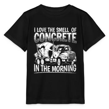 Drôle de béton prêt-à-en béton mélangeur de béton - T-shirt bio MINI CREATOR Stanley/Stella Enfant - noir - Devant - Mikhail (115cm)