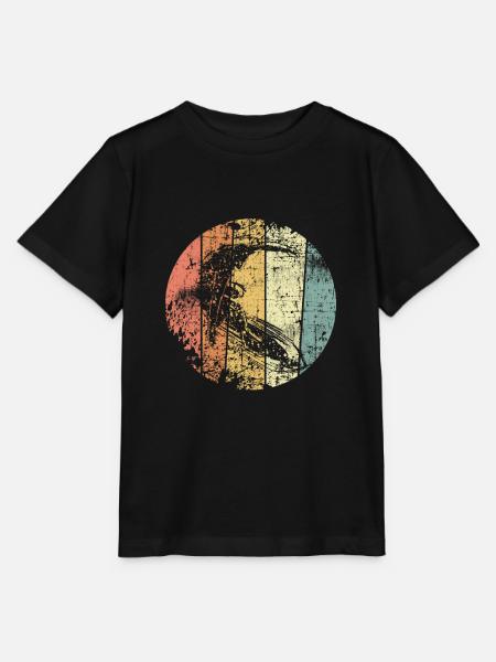 Surfer vintage Surfen - Stanley/Stella Kinder T-Shirt MINI CREATOR  - Schwarz