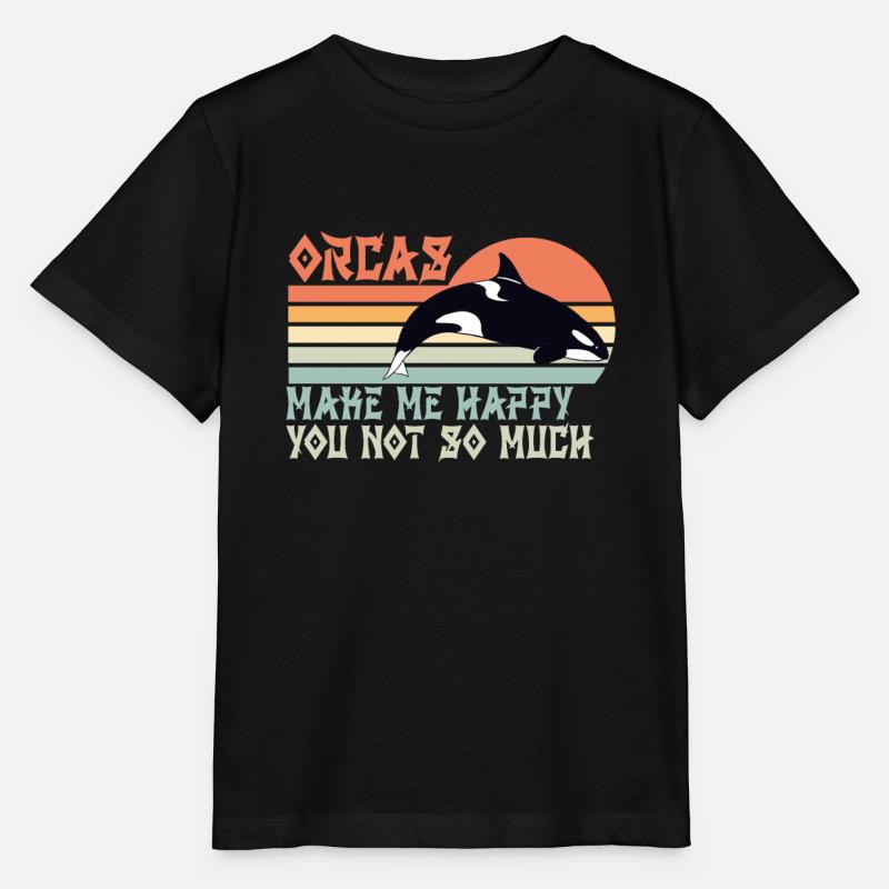 Orque orque disant drôle - T-shirt bio MINI CREATOR Stanley/Stella Enfant - noir