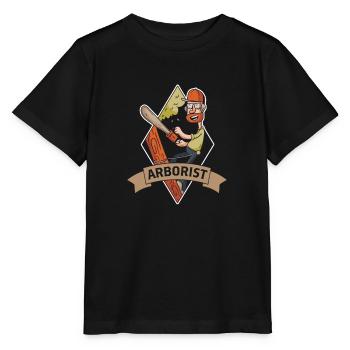 Tree climber arborist arborist tree care - Stanley/Stella MINI CREATOR Kids’ T-Shirt - black - Front - Mikhail (115cm)