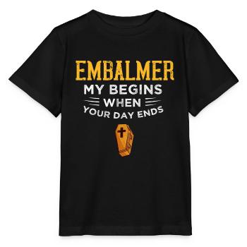 Bestatter Bestattung Friedhof Sarg Beerdigung - Stanley/Stella Kinder T-Shirt MINI CREATOR  - Schwarz - Vorne - Mikhail (115cm)