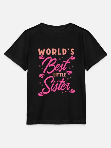 Weltbeste Schwester - Stanley/Stella T-shirt MINI CREATOR til børn - sort