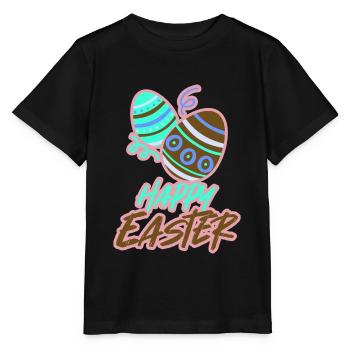Easter Easter Happy Easter Easter Eggs - Stanley/Stella MINI CREATOR Kids’ T-Shirt - black - Front - Mikhail (115cm)