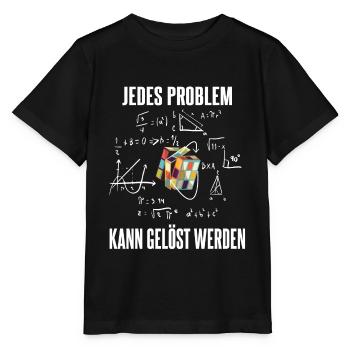 Cube Würfel Mathematiker - Stanley/Stella Kinder T-Shirt MINI CREATOR  - Schwarz - Vorne - Mikhail (115cm)