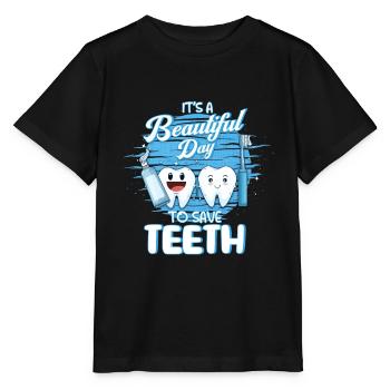 Dentist Dentists Teeth Tooth Hygienist Motif - Stanley/Stella MINI CREATOR Kids’ T-Shirt - black - Front - Mikhail (115cm)