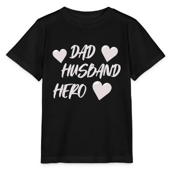 Dad Husband Hero I dad husband role model - Stanley/Stella MINI CREATOR Kids’ T-Shirt - black - Front - Mikhail (115cm)
