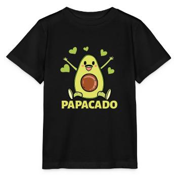 Papacado Papa Avocado Expectant Father - Stanley/Stella MINI CREATOR Kids’ T-Shirt - black - Front - Mikhail (115cm)