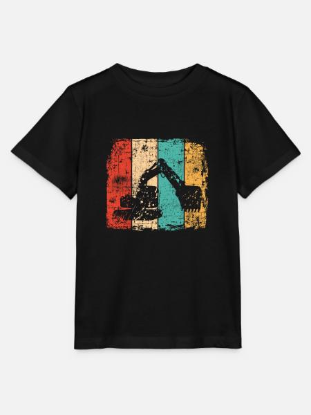 Bagger vintage - Stanley/Stella Kinder T-Shirt MINI CREATOR - Schwarz