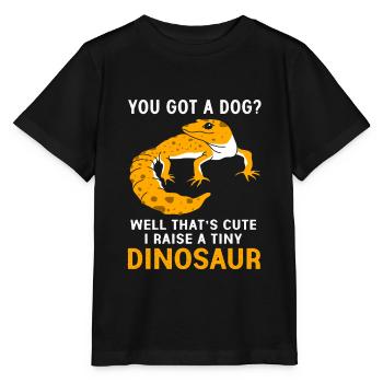 Gecko Lizard Geckos Reptile Reptiles - Stanley/Stella MINI CREATOR Kids’ T-Shirt - black - Front - Mikhail (115cm)