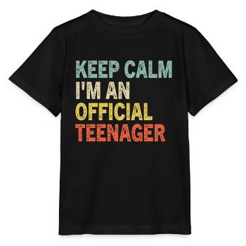 Keep Calm Birthday Official Teenager 13th Birthda - T-shirt bio MINI CREATOR Stanley/Stella Enfant - noir - Devant - Mikhail (115cm)