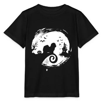 Costume d'Halloween pour chien en coton Coton de Tuléar - T-shirt bio MINI CREATOR Stanley/Stella Enfant - noir - Devant - Mikhail (115cm)
