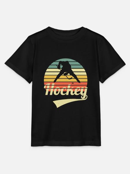 Hockey Vintage Ice Hockey Spieler Eishockey Retro - Stanley/Stella Kinder T-Shirt MINI CREATOR - Schwarz