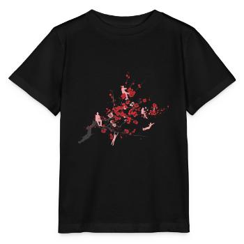Fleurs de cerisier printemps été nature - T-shirt bio MINI CREATOR Stanley/Stella Enfant - noir - Devant - Mikhail (115cm)