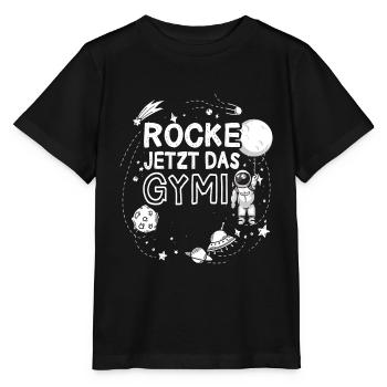 Rocke Jetzt Das Gymnasium Weltraum Astronaut - Stanley/Stella Kinder T-Shirt MINI CREATOR  - Schwarz - Vorne - Mikhail (115cm)