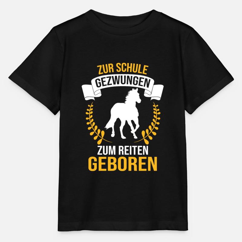Pferd Teenager Schule - Geschenk, Geschenkidee - Stanley/Stella Kinder T-Shirt MINI CREATOR  - Schwarz