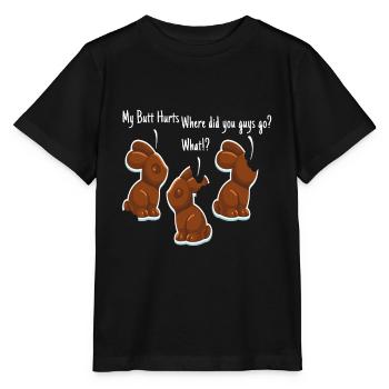 Chocolate Easter Easter Rabbit - Stanley/Stella MINI CREATOR Kids’ T-Shirt - black - Front - Mikhail (115cm)