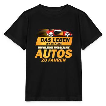 Sportwagen Rennwagen Schnelles Auto Flitzer Motiv - Stanley/Stella Kinder T-Shirt MINI CREATOR  - Schwarz - Vorne - Mikhail (115cm)
