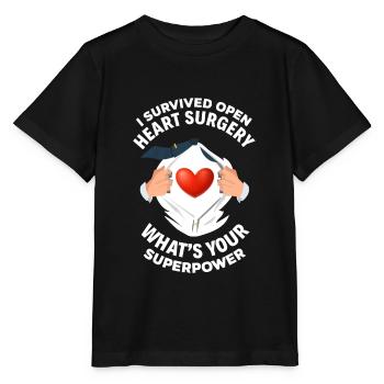 Superpower Bypass Surgery Heart Surgery Heart Surgery - Stanley/Stella MINI CREATOR Kids’ T-Shirt - black - Front - Mikhail (115cm)
