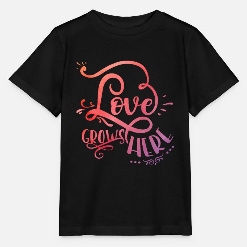 Love grows here - T-shirt bio MINI CREATOR Stanley/Stella Enfant - noir