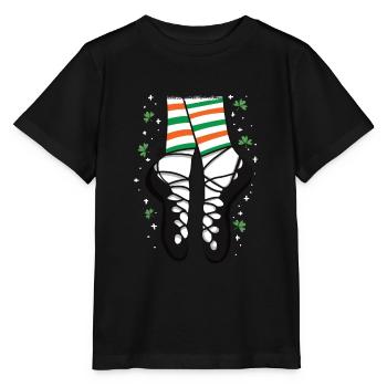 Cartoon Ghillies Irish Dance Gift - Stanley/Stella Kinder T-Shirt MINI CREATOR  - Schwarz - Vorne - Mikhail (115cm)
