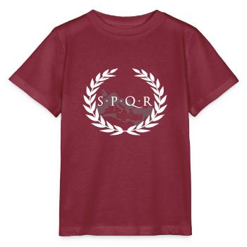 SPQR - Senatus Populus Que Romanus Empire de Rome - T-shirt bio MINI CREATOR Stanley/Stella Enfant - bordeaux - Devant - Kain (125cm)