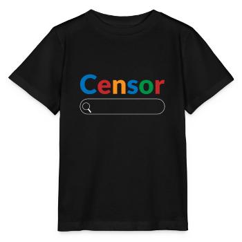 Suchmaschinen-Zensur Big Tech Censor - Stanley/Stella Kinder T-Shirt MINI CREATOR  - Schwarz - Vorne - Mikhail (115cm)