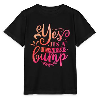 Yes it's a baby bump - Stanley/Stella MINI CREATOR Kids’ T-Shirt - black - Front - Mikhail (115cm)