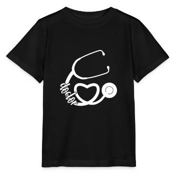 Doctor Shirt Gift For Doctor Medical Cute - Stanley/Stella MINI CREATOR Kids’ T-Shirt - black - Front - Mikhail (115cm)