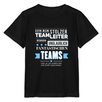 Teamleiter Lustig Team Geschenk Produktionsfirma - Stanley/Stella Kinder T-Shirt MINI CREATOR  - Schwarz - Vorne - Mikhail (115cm)