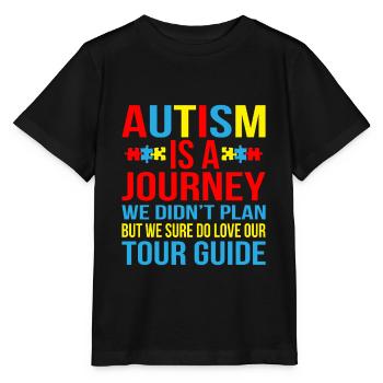 Autisme - T-shirt bio MINI CREATOR Stanley/Stella Enfant - noir - Devant - Mikhail (115cm)