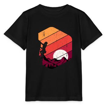 Escalade de la roche Retro - T-shirt bio MINI CREATOR Stanley/Stella Enfant - noir - Devant - Mikhail (115cm)
